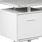 Homeroots 71" Gray and Silver L Shape Computer Desk With Three Drawers 333472 - alternate 2