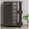 Homeroots Espresso Rolling Bar Cart With Wine Storage 477742 - alternate 2