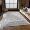 Homeroots 9' X 12' Gray Silver And Ivory Abstract Washable Indoor Outdoor Area Rug 587600 - alternate 3