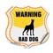Signmission Beware Of Dog Shield Sign Warning Bad Do, 12 inch X 12 inch, Vinyl Decal, 2PK SHI-D-2PACK-12-361 - alternate 1