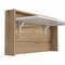 Homeroots 39" White and Natural Wall Mounted Floating Desk 403783 - alternate 2