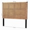 Bali & Pari Alise Bohemian Seagrass and Dark Brown Mahogany Wood Queen Size Headboard 251-13907-ZORO - alternate 2