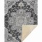 Homeroots 50" X 70" Charcoal Gold And Gray Floral Microfiber Plush Throw Blanket 712393 - alternate 1