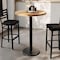 Flash Furniture Bennett 30 in Round Solid Wood Indoor Tabletop in Natural with 18 in Round Bar Height GSF-RD30-NAT-TR18B-GG - alternate 4