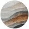 Homeroots 8' Khaki Black And Terra Cotta Round Abstract Washable Indoor Outdoor Area Rug 605827 - alternate 3