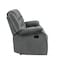 Homeroots 60in Gray Microfiber Manual Reclining Loveseat 329376 - alternate 2