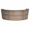 Linea Italia Curved Reception Desk with Counter, 3 Units, 143 inW x 71 inD, N. Walnut ZUI297 - alternate 1