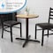 Flash Furniture Restaurant Table X-Base with 3" Dia. Tab, 30 in W, 30 in L, 28 in H, Cast Iron, Iron, Black XU-T3030-GG - alternate 2