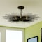 Vaxcel Nikko 24-in W Black Mid-Century Modern Semi Flush Mount Ceiling Light C0256 - alternate 2