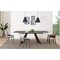 Homeroots 94" Gray and Black Ceramic and Steel Dining Table 654237 - alternate 3