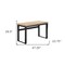 Homeroots Adjustable Natural and Black Wood and Metal Sled Computer Desk 490017 - alternate 3