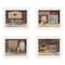 Homeroots Set Of Four Country Bathroom White Framed Print Bathroom Wall Art, 4PK 415731 - alternate 1