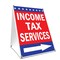 Signmission Income Tax Servies With Arrow, 24 Inch x 18 Inch A-frame Yard Sign, Plastic Sign SBC-1824-Income Tax Servies With Arrow - alternate 1