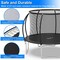 Simple Deluxe Recreational Trampoline with Enclosure Net - Outdoor Trampoline for Kids and Adults Family Happy Ti SOTRPLINEBLK12 - alternate 2