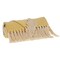 Homeroots 50" X 60" Yellow and Ivory Woven Cotton Striped Throw Blanket with Tassels 478663 - alternate 1