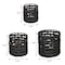 Happimess Lattice Bohemian Coastal Handwoven Water Hyacinth Rope Nesting Baskets w/Handles, Black, Set of 3 BSK2032C-3SET - alternate 2