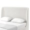 Homeroots Cream Solid Wood Twin Upholstered Linen Bed 544901 - alternate 3