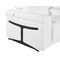 Homeroots 126" White Top Grain Leather Reclining Metal USB Sofa 720369 - alternate 2