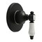 Kingston Brass Single-Handle Six-Way Diverter Valve with Round Trim Kit, Matte Black KS4030BPL - alternate 1