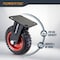 Powertec 8'' Caster Wheels, Heavy Duty Fixed Plate Casters with Rubber Knobby Tread 17053N - alternate 2