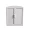 Homeroots Set Of Two White Wood Corner Accent Cabinet With Two Doors 712120 - alternate 1