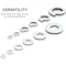 Neiko Stainless Steel Lock and Flat Washer Assortment, 350 Piece Set, 12 Different Sizes 50400A - alternate 2