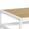 Homeroots 42" Natural and White Wood and Metal Sled Computer Desk 489857 - alternate 2