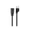 Monoprice SVT Extension Cord, 18 AWG, Indoor, 18/3, 1 Outlets, 5-15R, Black, 5-15P, 10 ft 35047 - alternate 3