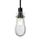 Besa Lighting Wish Stem Pendant, Clear, Black Finish, 1x3W LED Edison 1TT-WISHCL-EDIL-BK - alternate 1