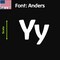 Aacc Self-Adhesive Vinyl Letter: y, Scale: 22 in. Color: White Font: Anders by AACC-Anders-ly-White-I22x1 - alternate 1