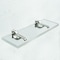 Fab Glass And Mirror Acrylic Shelf 6 x 14.5inces Brushed Nickel Bracket 3/4in Thickness Acrylic Pack of 2 AS19CC-6x14BN2P - alternate 1