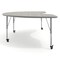 Flash Furniture Commercial Adjustable Height Kidney Activity Table with Locking Casters-LTGY XU-A4896-KIDNY-LTGRY-T-P-CAS-GG - alternate 3