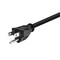 Monoprice Molded Y-Splice Extension Cord Adapter, 16 AWG, Indoor, 16/3, 1 Outlets, 5-15R, Black, 5-15P, 6 ft 41088 - alternate 2