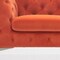 Homeroots 97" Orange Fabric Chesterfield Sofa With Silver Legs 488834 - alternate 2