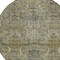 Homeroots 8' Taupe And Gray Round Damask Washable Indoor Outdoor Area Rug 603337 - alternate 4