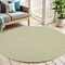 Homeroots 6' Ivory And Green Round Geometric Indoor Outdoor Area Rug 552360 - alternate 2