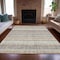 Homeroots 3' X 5' Gray And Silver Striped Washable Indoor Outdoor Area Rug 632215 - alternate 2