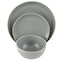 Gibson Home Rockaway 12 Piece Stoneware Dinnerware Set in Matt Grey 118319.12 - alternate 1