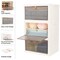 Home-Complete Set of 3 Collapsible Storage Bins - 23Qt Capacity Organizers with Lids and Front Doors ST-CLPBIN-SML3 - alternate 2