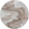 Homeroots 8' Taupe And Silver Round Abstract Washable Indoor Outdoor Area Rug 618348 - alternate 2