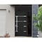Vdomdoors Steel Door Deux 1105 Black Enamel Sidelight and Transom Window Sidelite Stainless Inserts Entry Doo DEUX1105EXD-BLK-W36+14xH80+16-RH-O - alternate 2