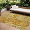 Homeroots 8' X 10' Terra Cotta Brown And Gold Floral Medallion Washable Indoor Outdoor Area Rug 603206 - alternate 1