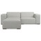 Homeroots 88" Gray Fabric Sofa With Ottoman With Brown Legs 641051 - alternate 2