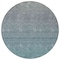 Homeroots 8' Teal Blue Gray And Charcoal Round Ombre Washable Indoor Outdoor Area Rug 588578 - alternate 2