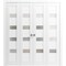 Sartodoors Sliding Closet Double Bi-fold Doors White Solid Core Modern Interior QUADRO4113DBF-WS-96 x 84 (4* 24x84) - alternate 1