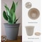 Hc Companies Eclipse 12'' Cottage Stone Planter with Saucer ECA12000A02 - alternate 2