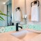 Homeroots 12" X 12"  Mint Green Aquamarine Mosaic Peel and Stick Removable Tiles 556422 - alternate 2