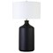 Homeroots 29" Black Ceramic Table Lamp With White Drum Shade 524283 - alternate 1