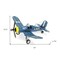 Homeroots 5" Blue and Yellow Metal Hand Painted Model Airplane Tabletop Sculpture 489472 - alternate 2