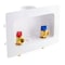 Everflow Washing Machine Outlet Box W/ Valves 1/2'' PEX A; White ABS SB300-F - alternate 1